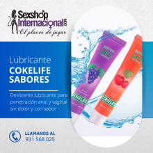 COKELFE LUBRICANTE CON SABOR UVA NUNCA MÁS SALIVA SEXSHOP